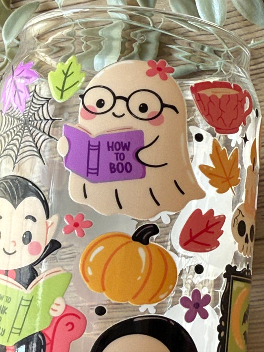 spooky cuties glass cup