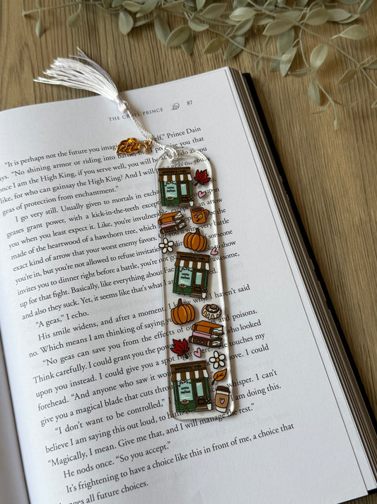 a bookish fall bookmark