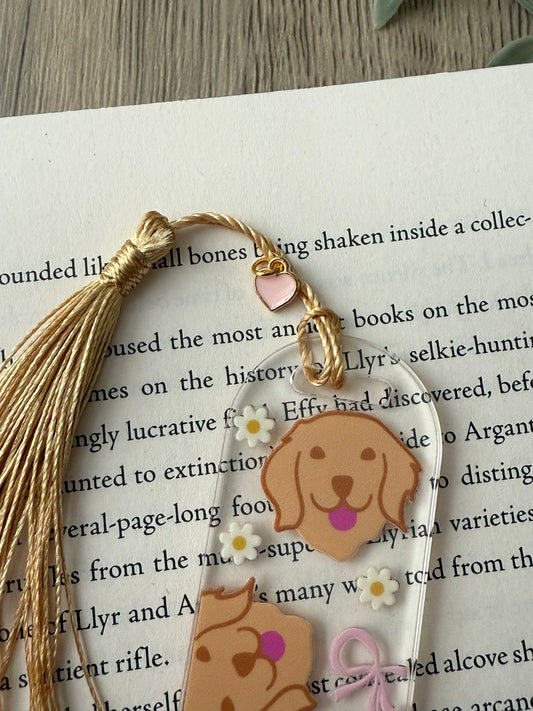 golden retriever bookmark