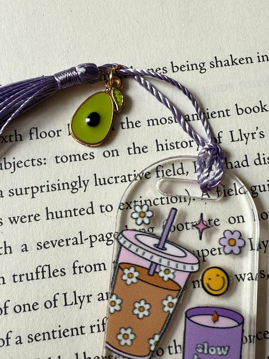 self-care acrylic bookmark