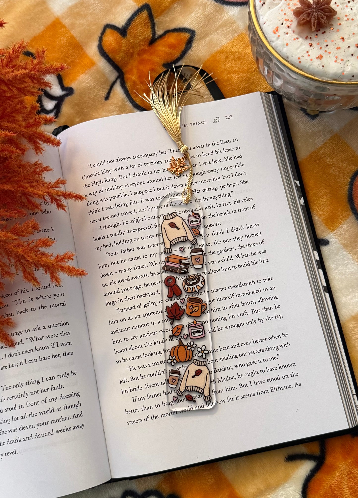 sweater weather vibes bookmark