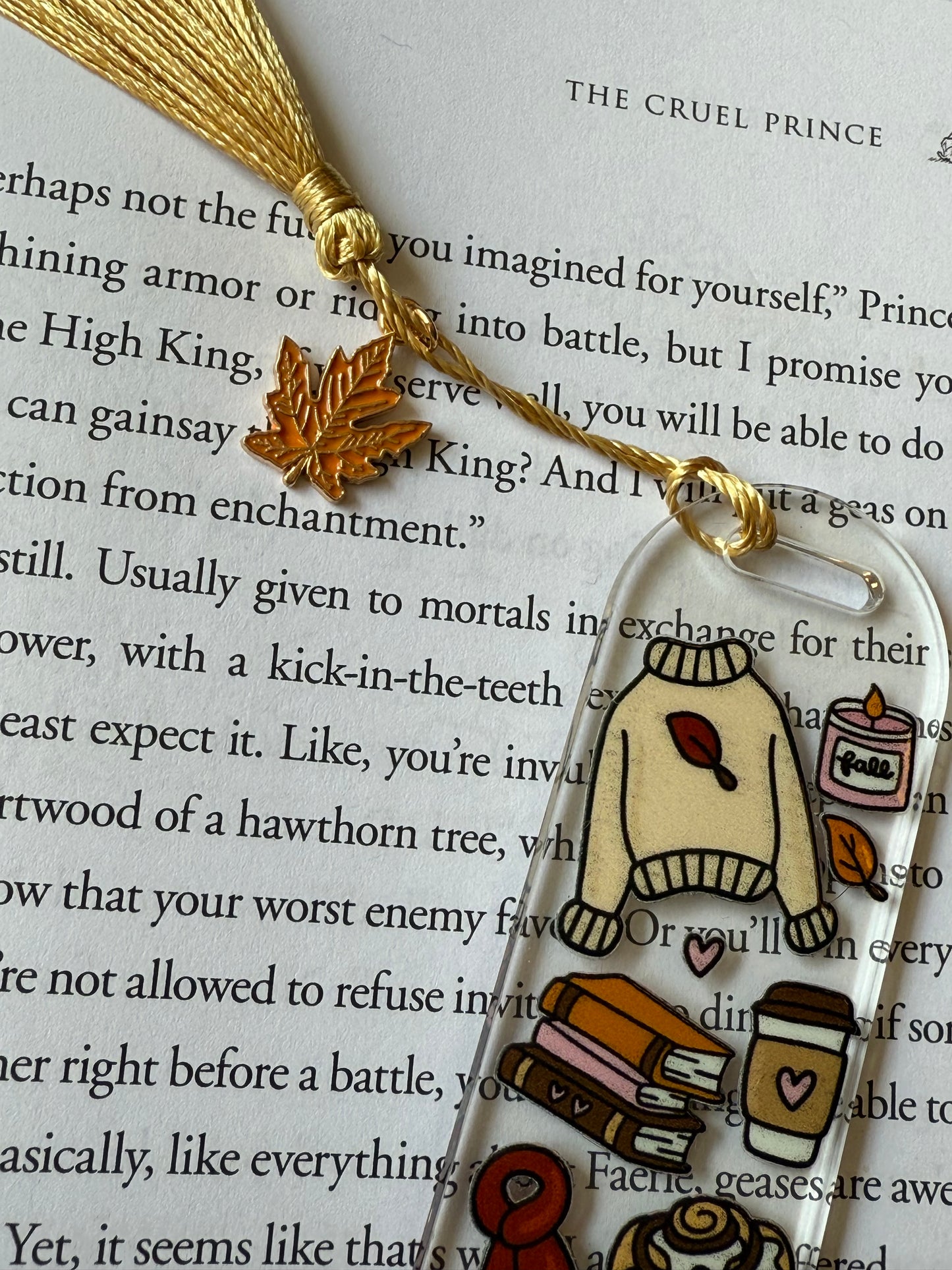 sweater weather vibes bookmark