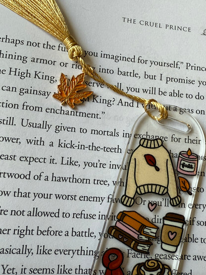 sweater weather vibes bookmark