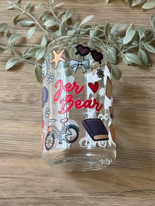 jer bear glass cup