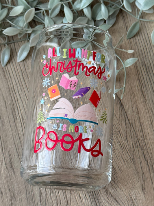 more books glass cup