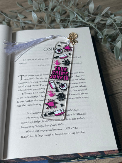 true crime junkie bookmark