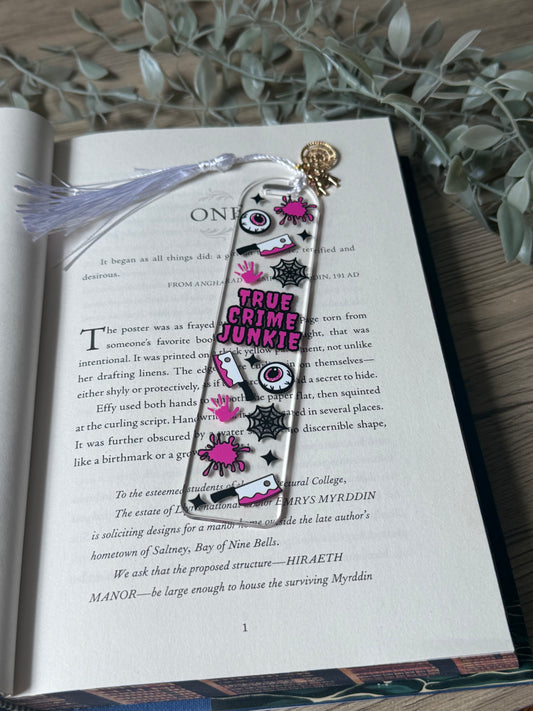 true crime junkie bookmark