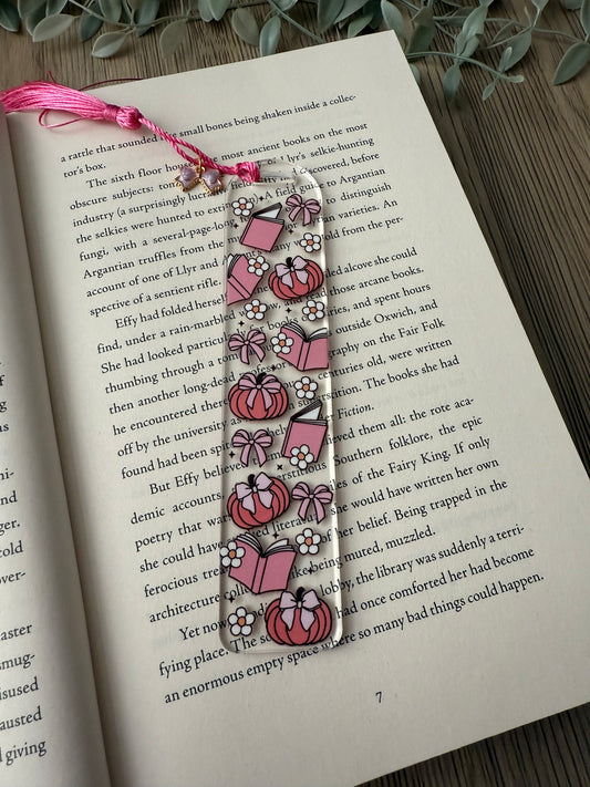 pink pumpkins bookmark