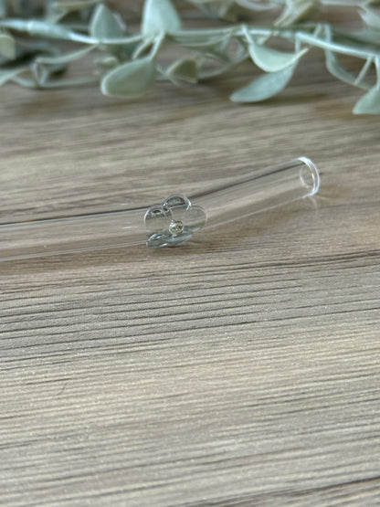 floral glass straw