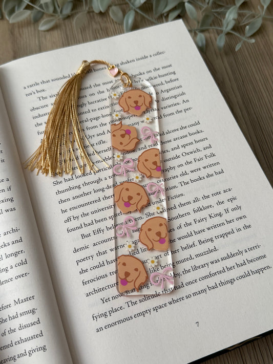 golden retriever bookmark