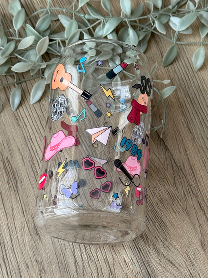 swiftie things glass cup