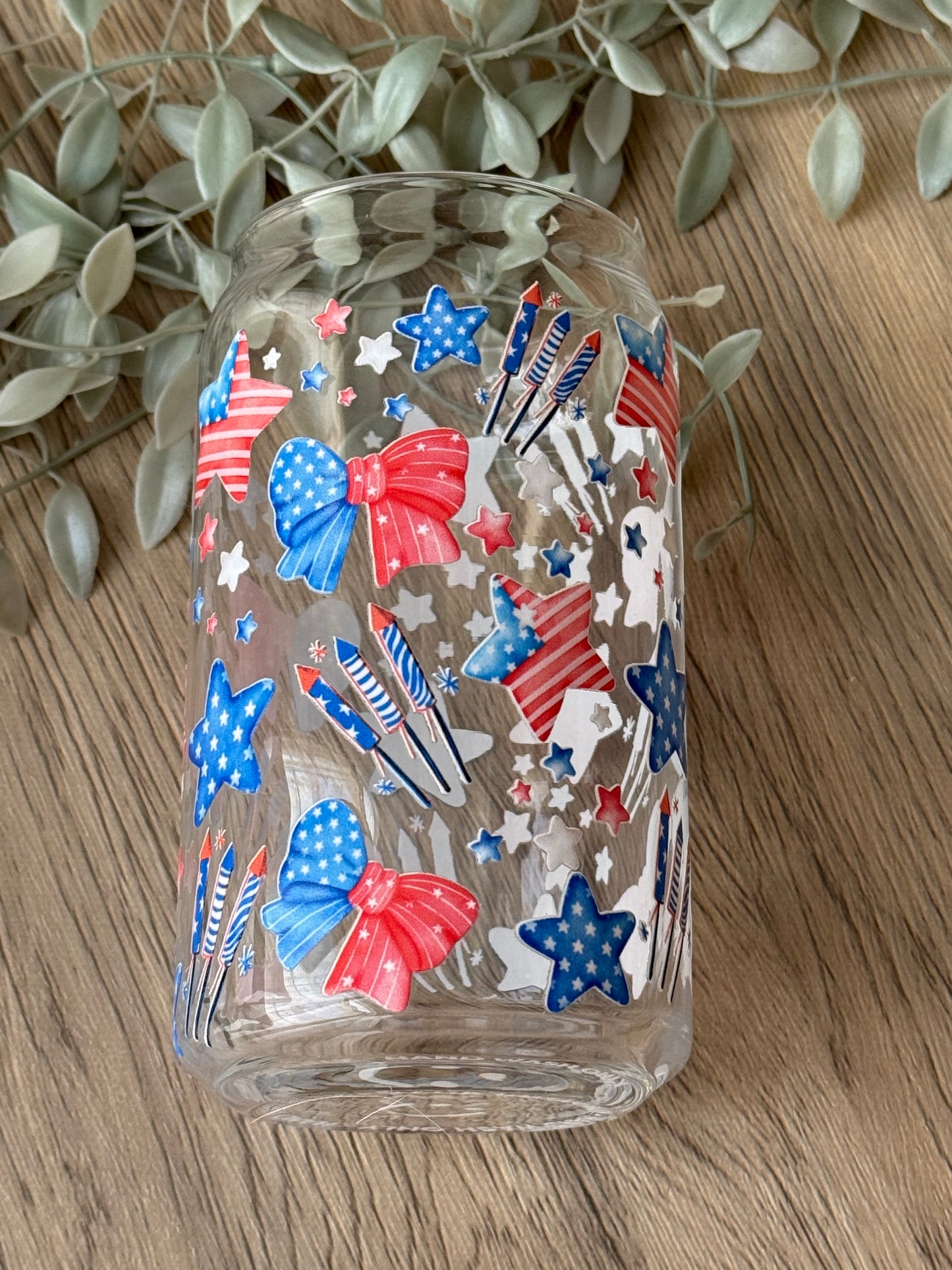 patriotic party glass cup