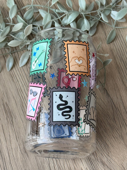 the era stamps glass cup