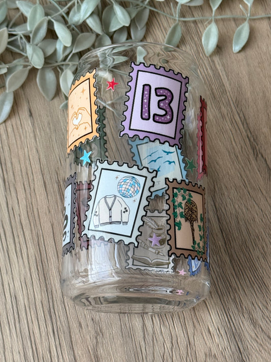 the era stamps glass cup