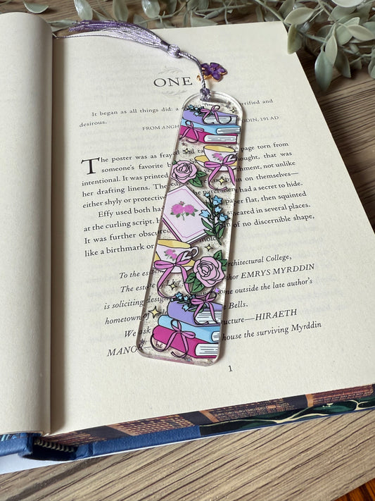cottagecore tea time bookmark