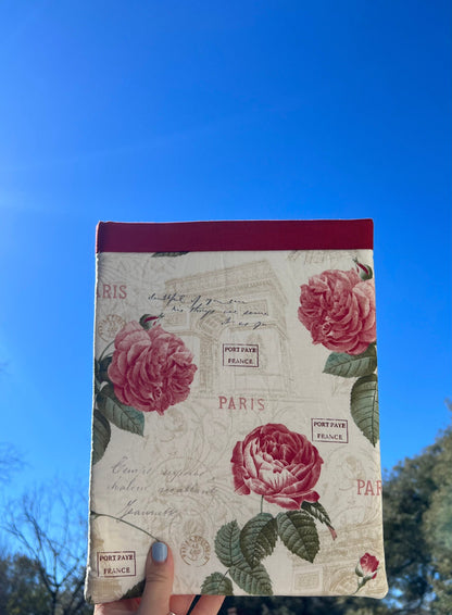 paris roses book sleeve