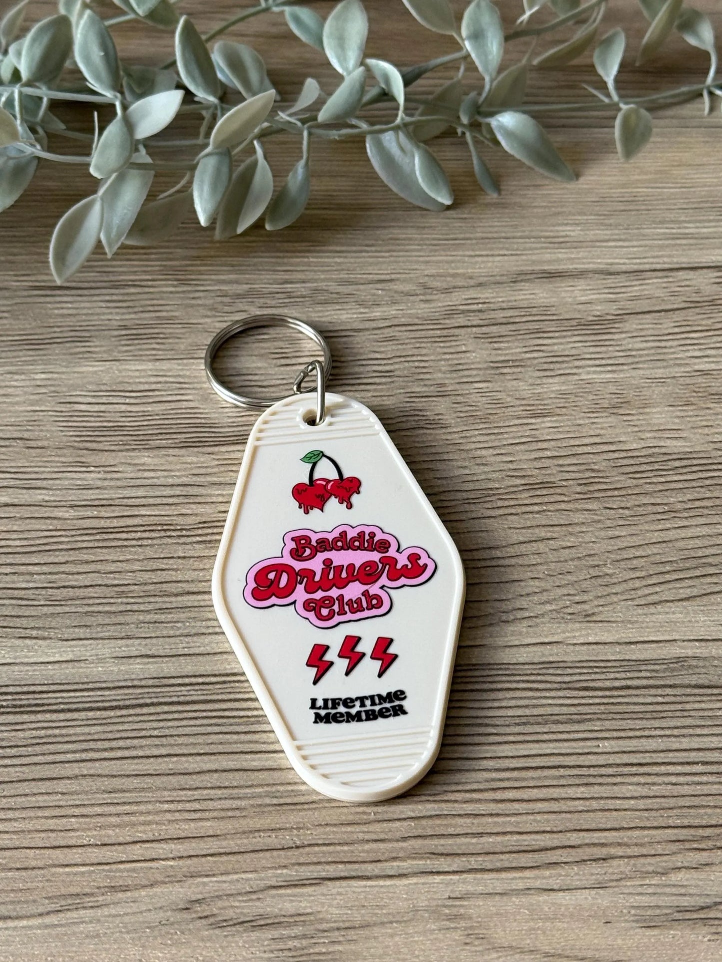 baddie driver's club motel keychain