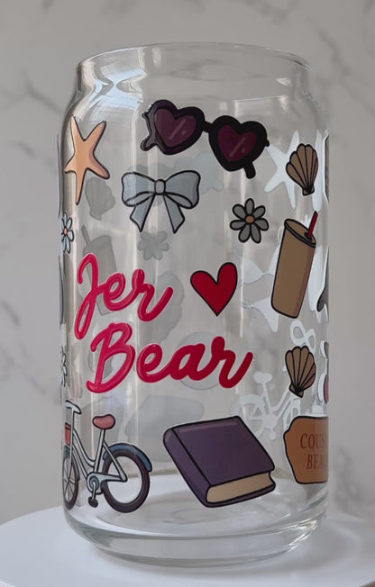 jer bear glass cup