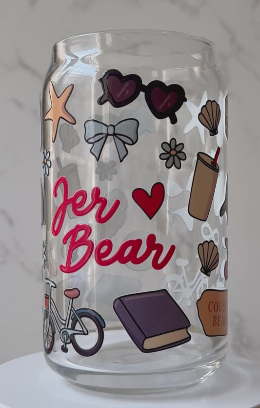 jer bear glass cup