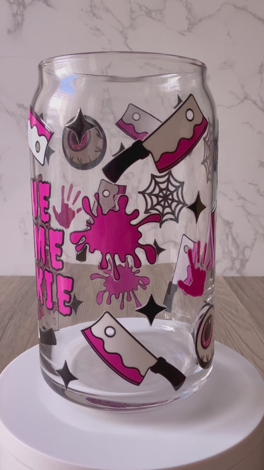 true crime junkie glass cup