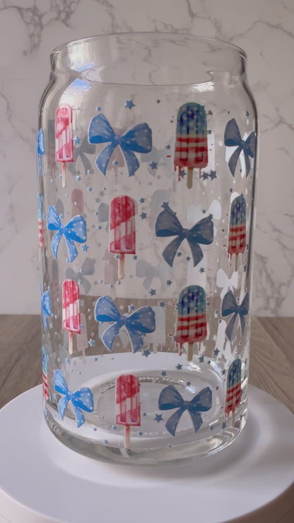 patriotic popsicles glass cup