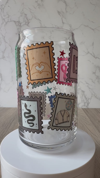 the era stamps glass cup