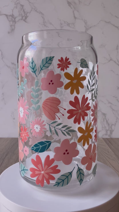 flower garden glass cup