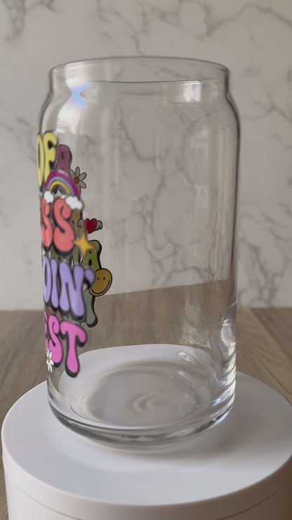 bit of a mess glass cup