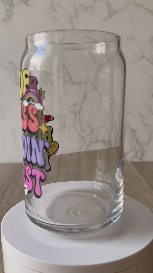 bit of a mess glass cup